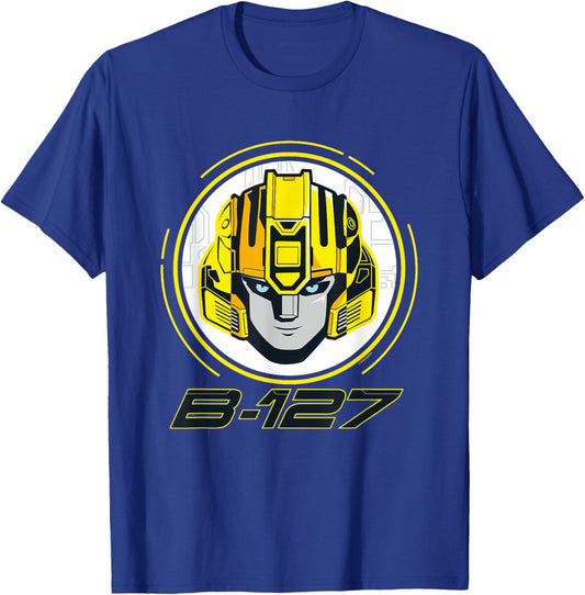 Transformers One B-127 Bumblebee Face Poster T-Shirt - T-Shirt | Royal