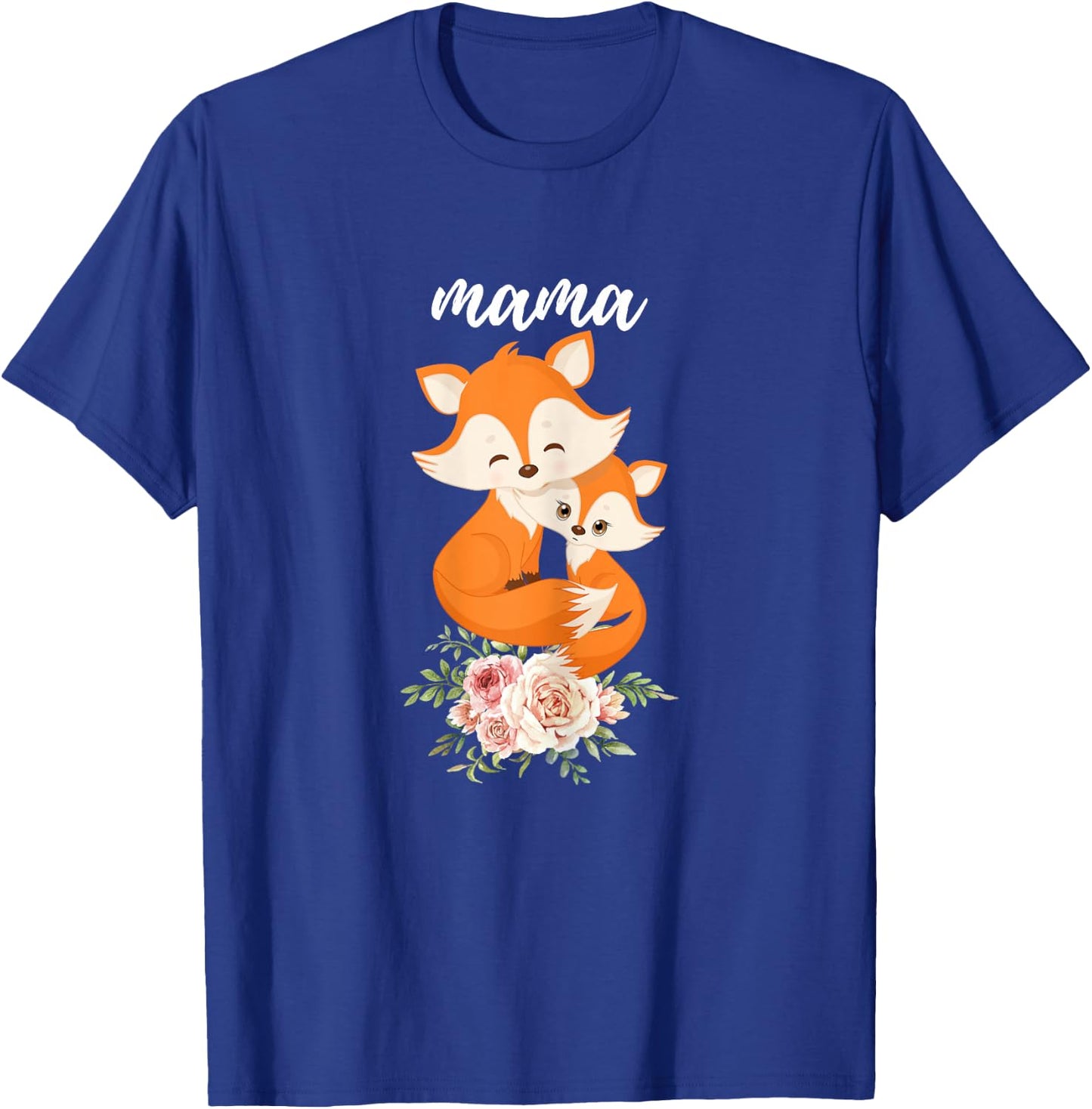 Mama Fox Shirt New Mom Foxes Moms Gift Mothers Day T-Shirt - T-Shirt | Royal