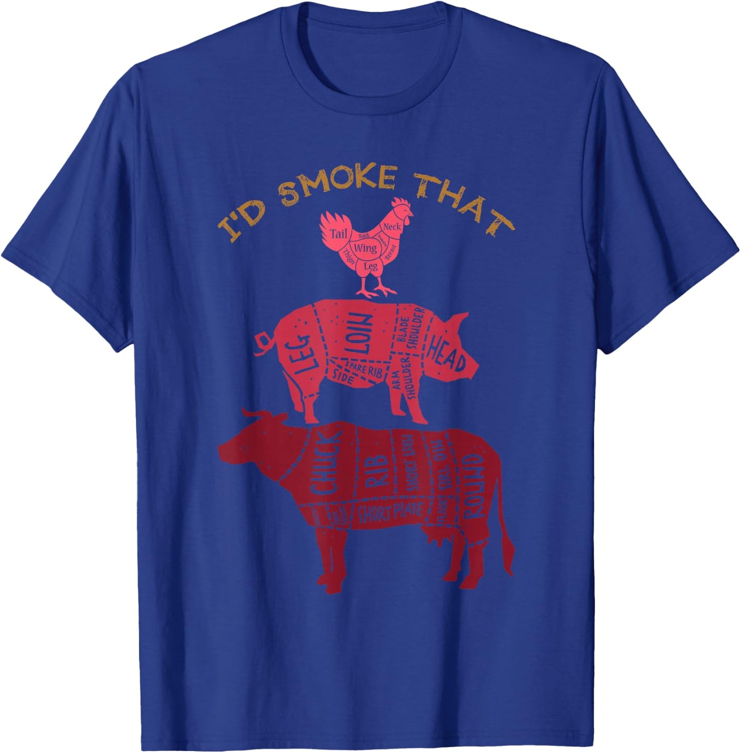 Id Smoke That Barbecue T-Shirt - T-Shirt | Royal
