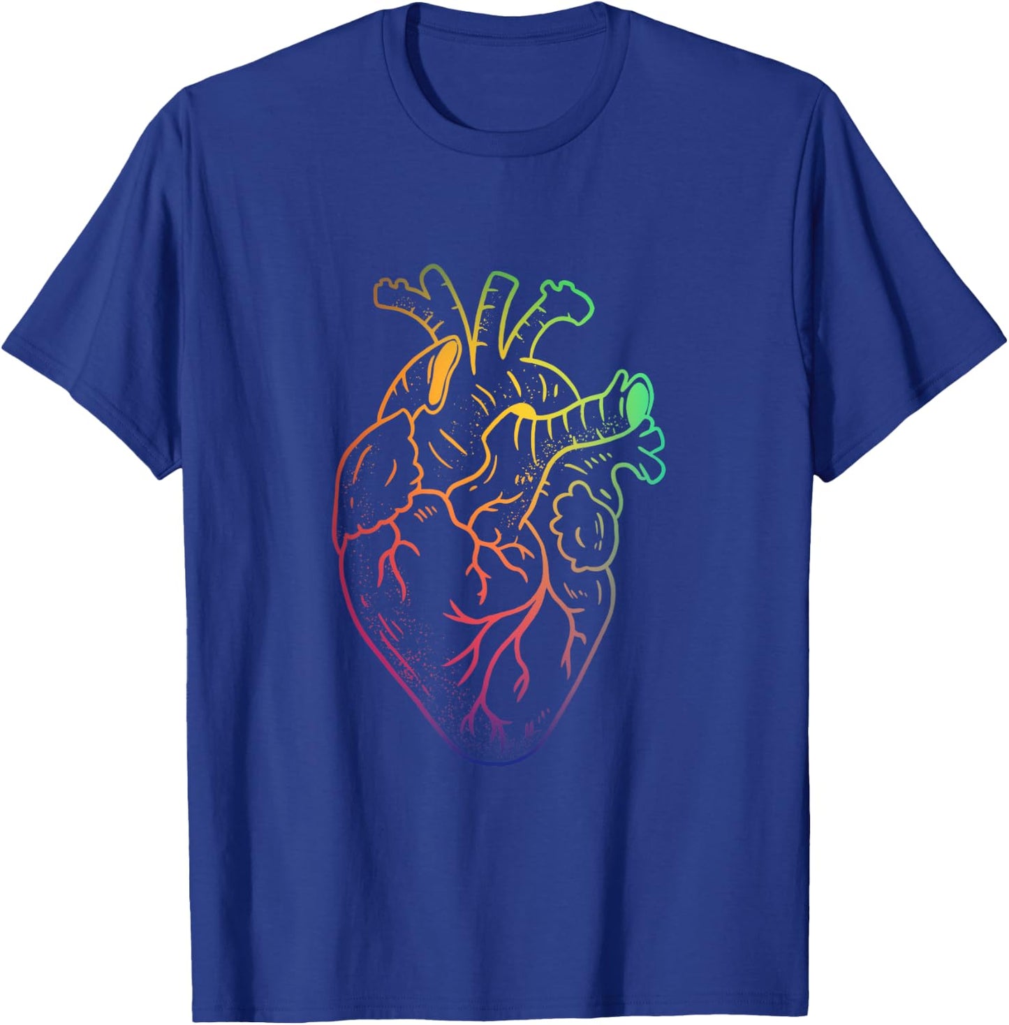 Human heart rainbow colour pride T-Shirt - T-Shirt | Royal