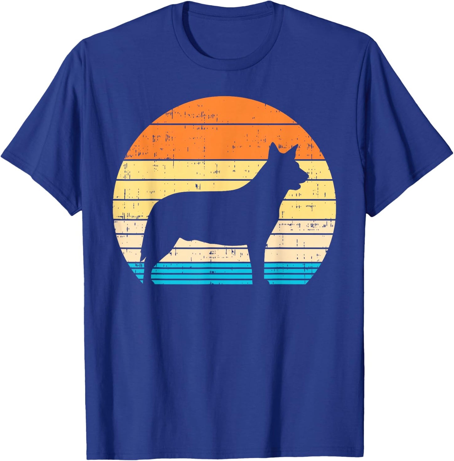Heeler Australian Cattle Dog Retro Blue Red Animal Pet Gift T-Shirt - T-Shirt | Royal