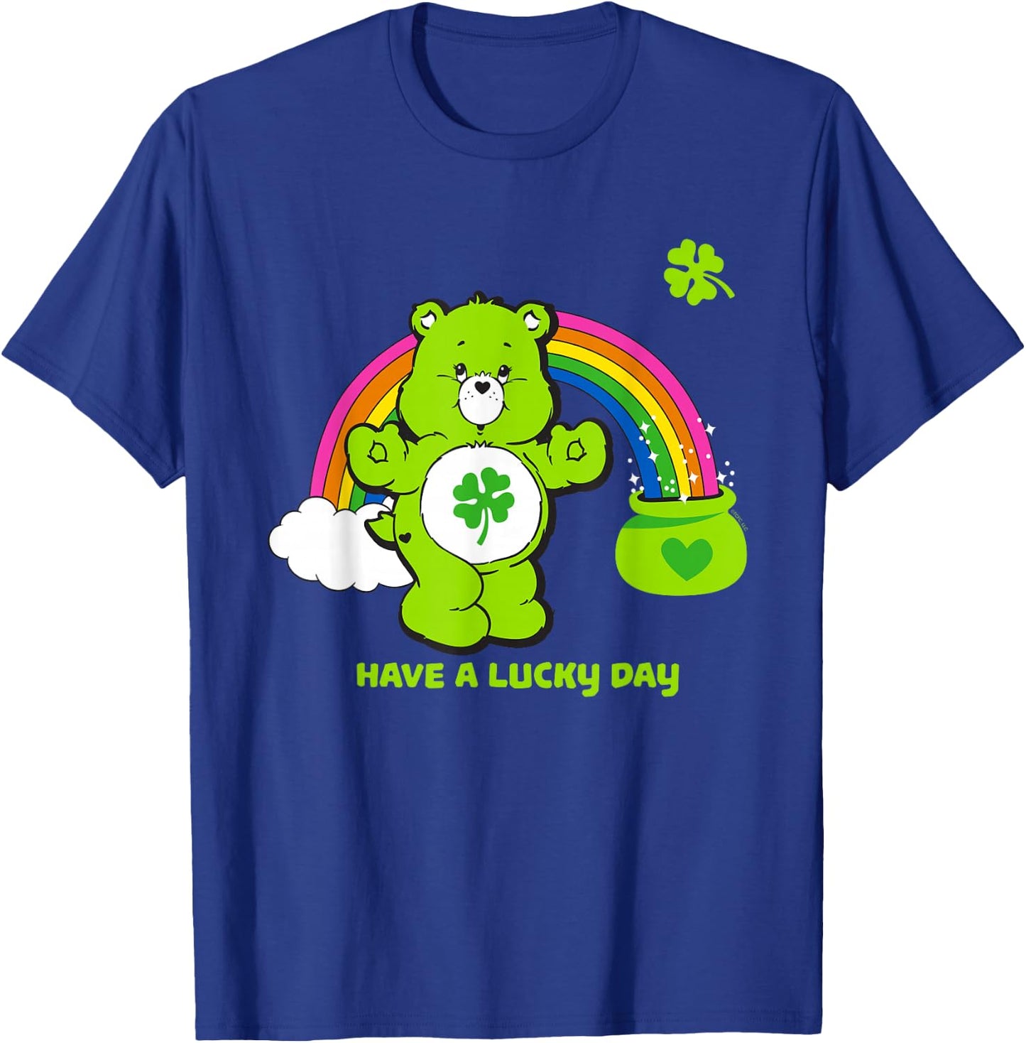 Care Bears Have a Lucky Day St. Patrick's Rainbow Cartoon T-Shirt - T-Shirt | Royal
