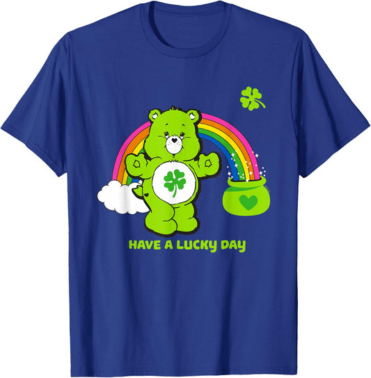 Care Bears Have a Lucky Day St. Patrick's Rainbow Cartoon T-Shirt - T-Shirt | Royal