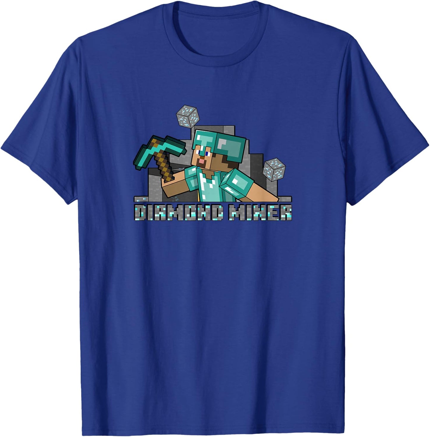 Minecraft Steve Diamond Miner T-Shirt - T-Shirt | Royal
