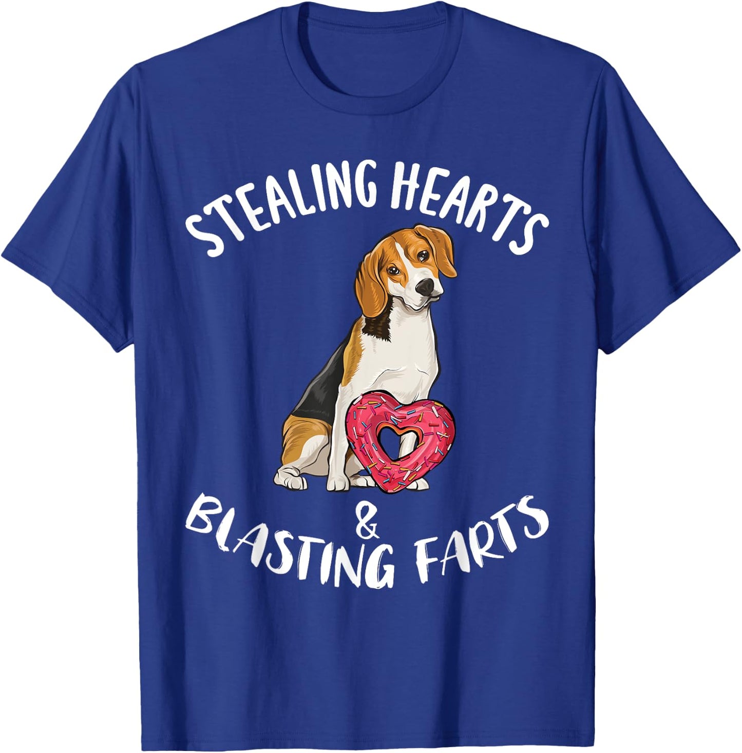 Stealing Hearts Blasting Farts Beagle Valentines Day T-Shirt - T-Shirt | Royal