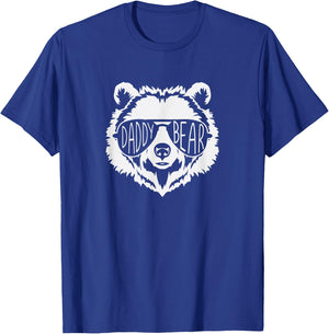 Daddy Bear Face with Sunglasses Father's Day T-Shirt - T-Shirt | Royal