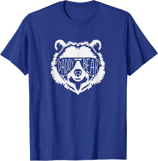 Daddy Bear Face with Sunglasses Father's Day T-Shirt - T-Shirt | Royal
