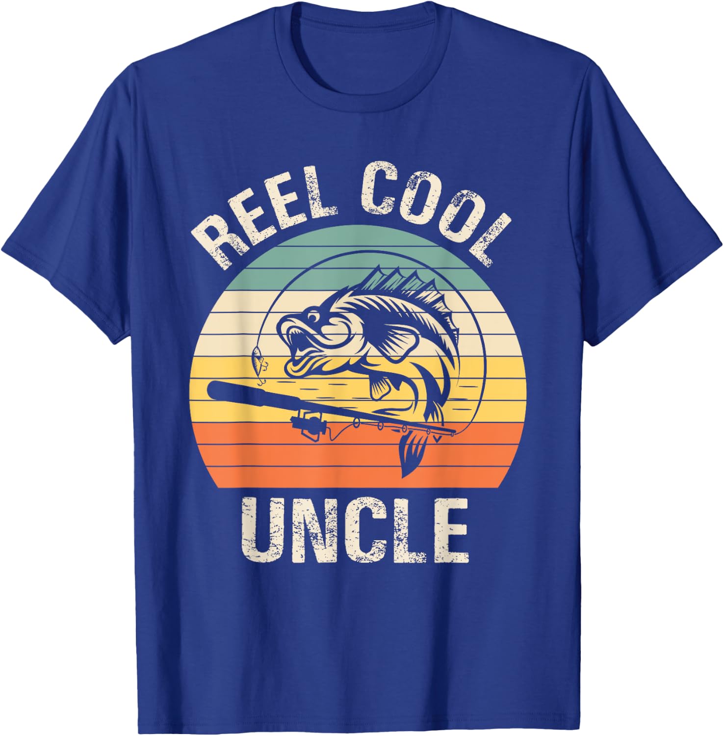 Reel Cool Uncle Fishing Funny Gift T-Shirt - T-Shirt | Royal