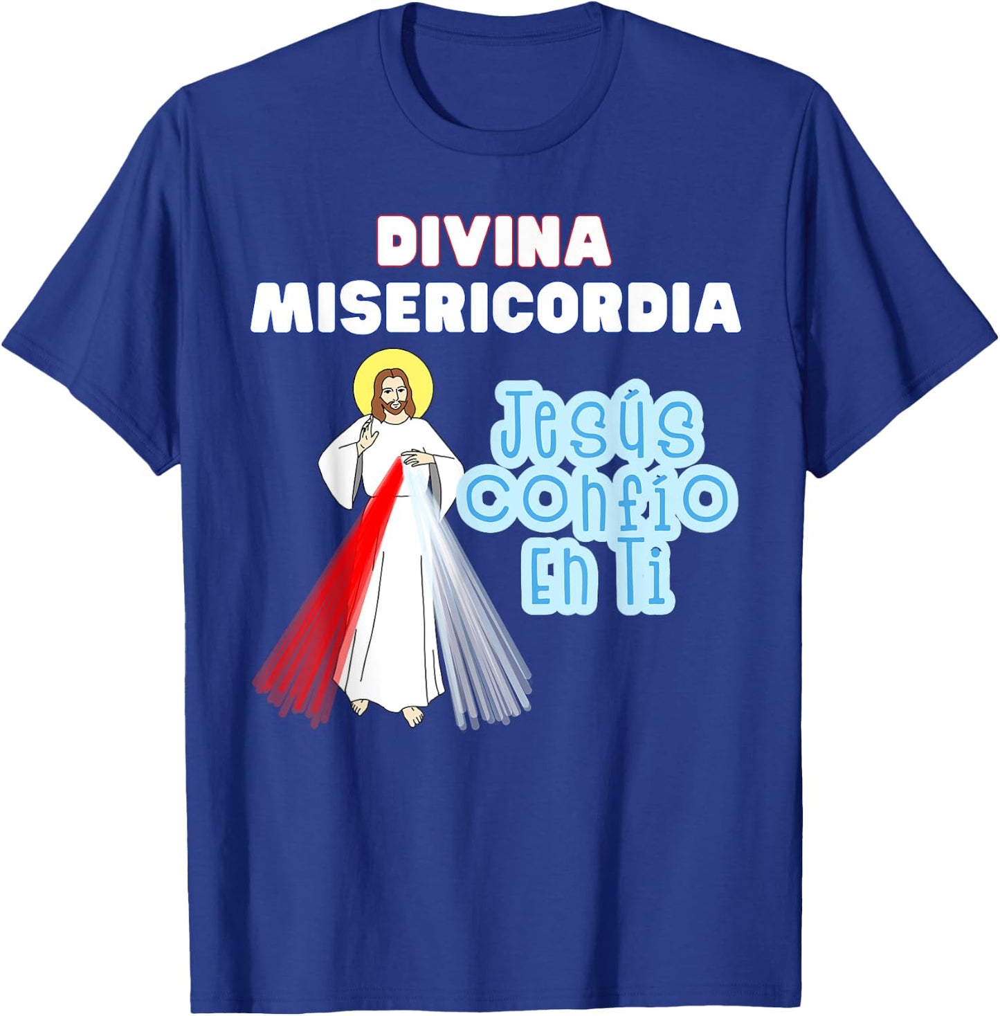 Jesús Confío En Ti Divine Mercy Spanish Catholic Kids T-Shirt - T-Shirt | Royal