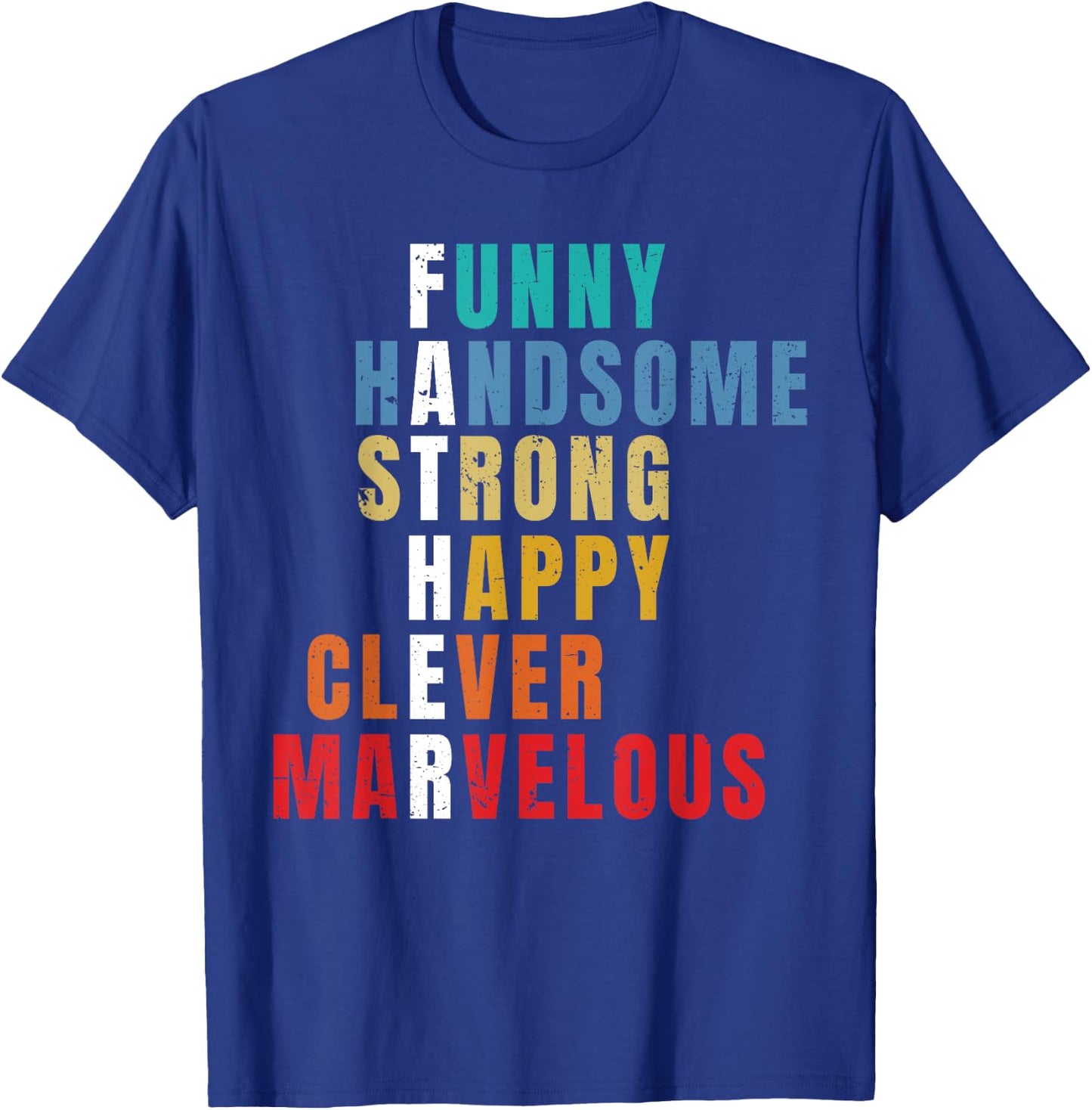 Father's Day Men Gift From Daughter Son Wife for Husband Dad T-Shirt - T-Shirt | Royal