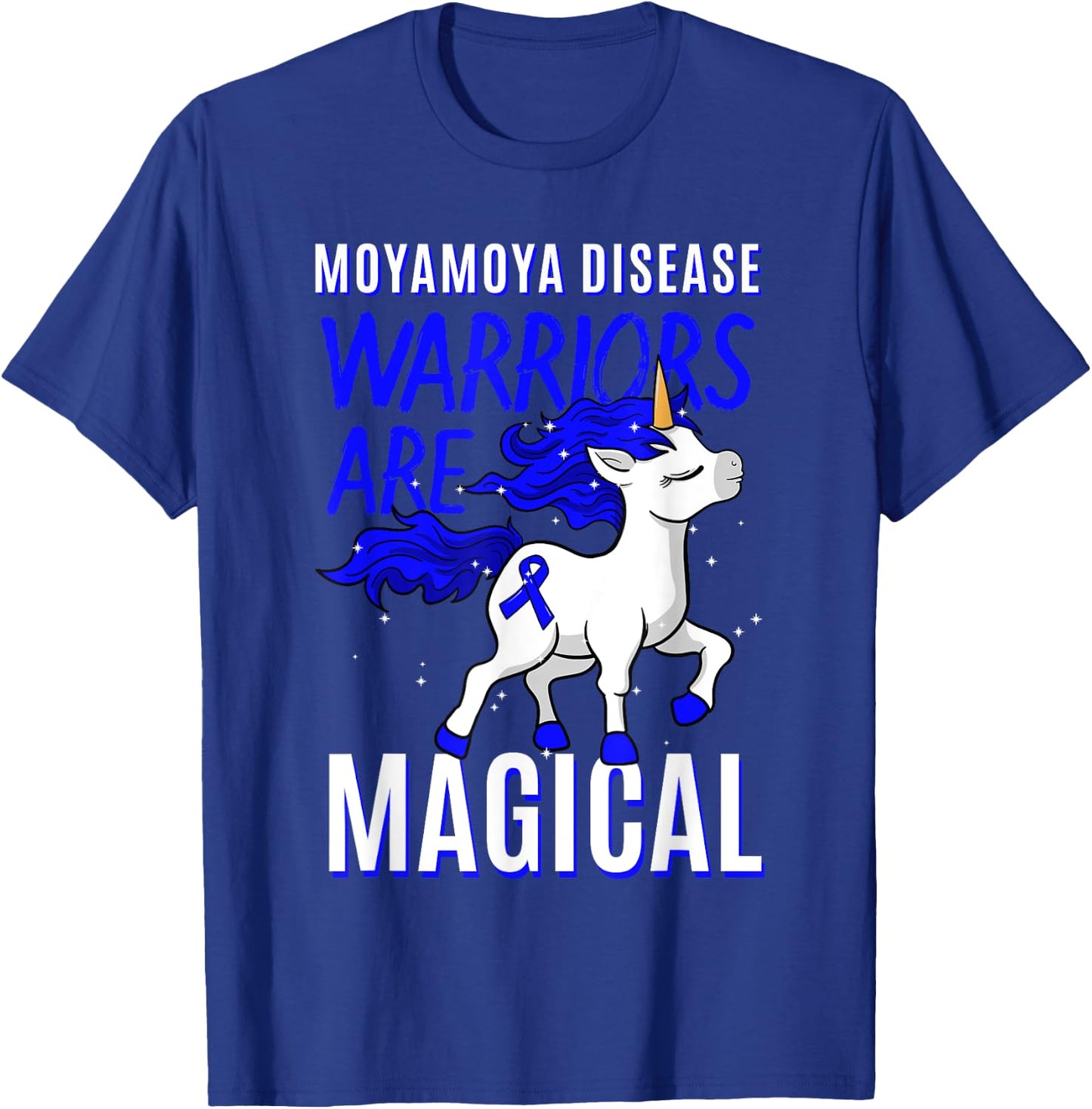 Moyamoya Disease Warrior Disorder Blood Vessel Unicorn T-Shirt - T-Shirt | Royal