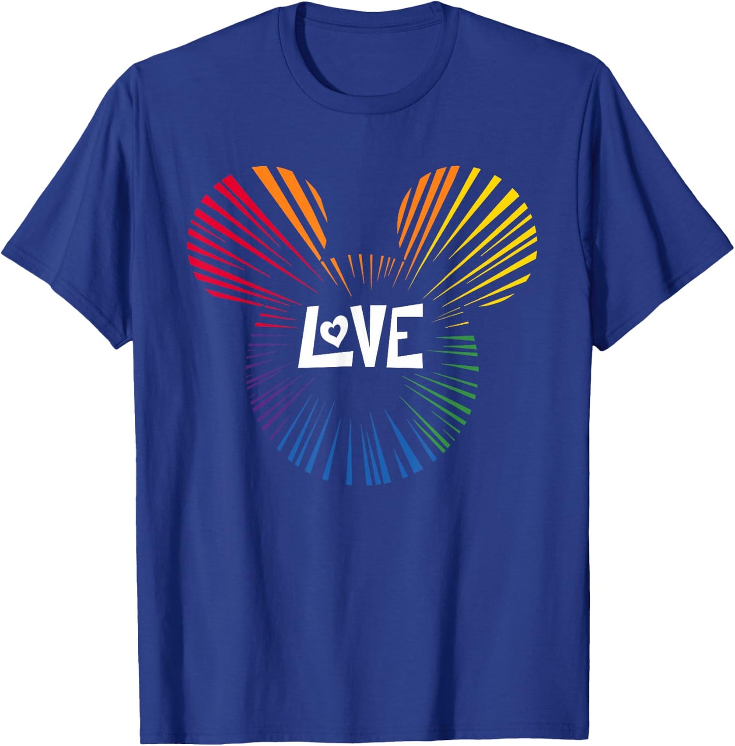 Disney Mickey Mouse Love Rainbow T-Shirt - T-Shirt | Royal