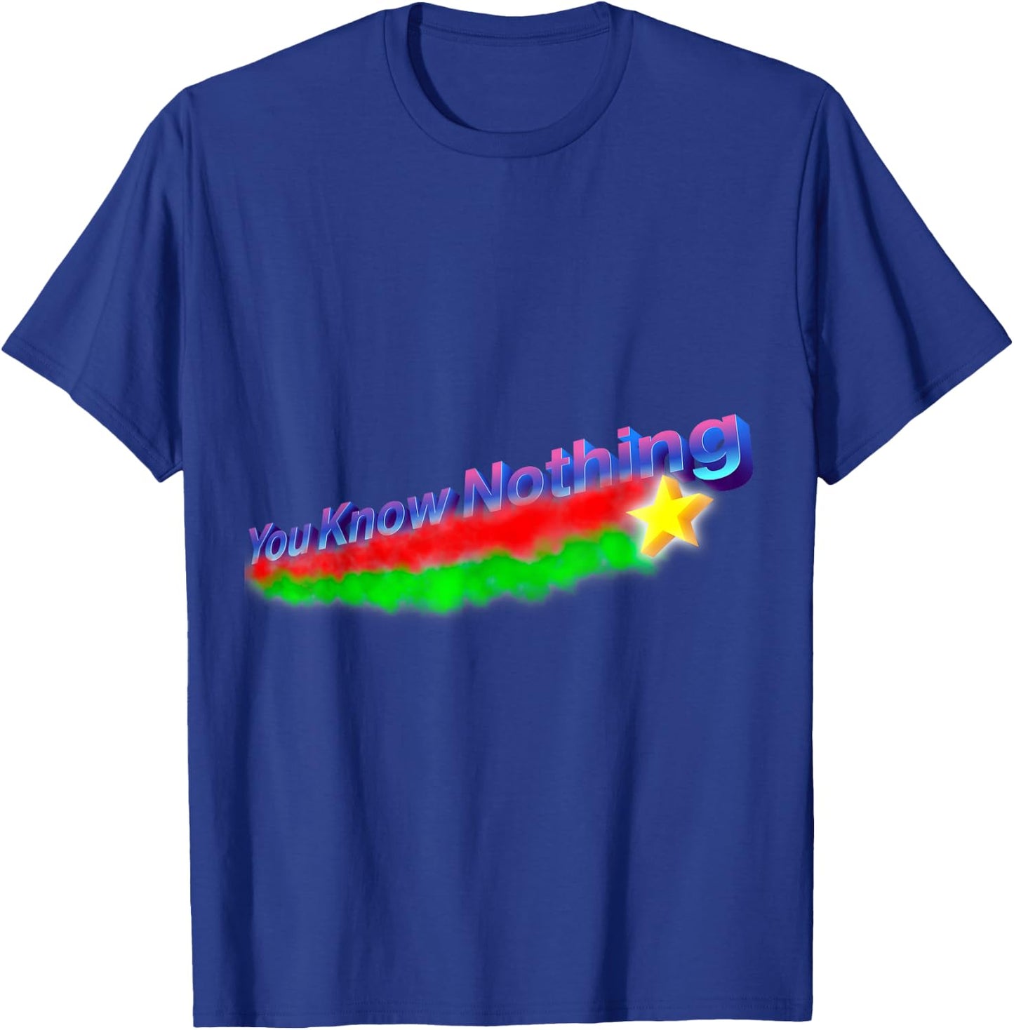 You Know Nothing Existential Dread Shooting Star Parody T-Shirt - T-Shirt | Royal
