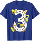 3rd Construction Birthday Party Excavator Boys 3 Years Old T-Shirt - T-Shirt | Royal