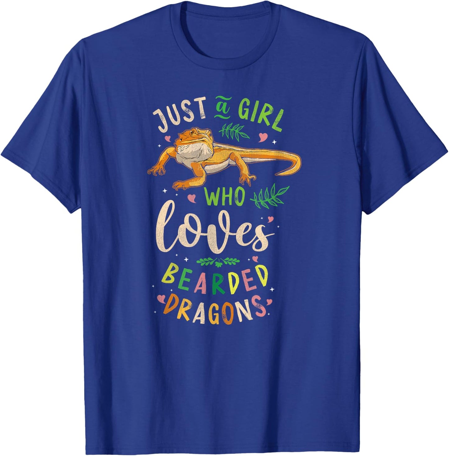 Just A Girl Who Loves Bearded Dragons T-Shirt - T-Shirt | Royal