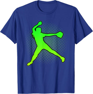 Softball Girls & Women's Gift Green Yellow Fast Pitch Teen T-Shirt - T-Shirt | Royal