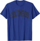 Columbus Arched Style Black Text and Outline T-Shirt - T-Shirt | Royal