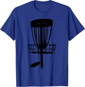 Silhouette Disc And Target Disc Golf Player Frolf T-Shirt - T-Shirt | Royal