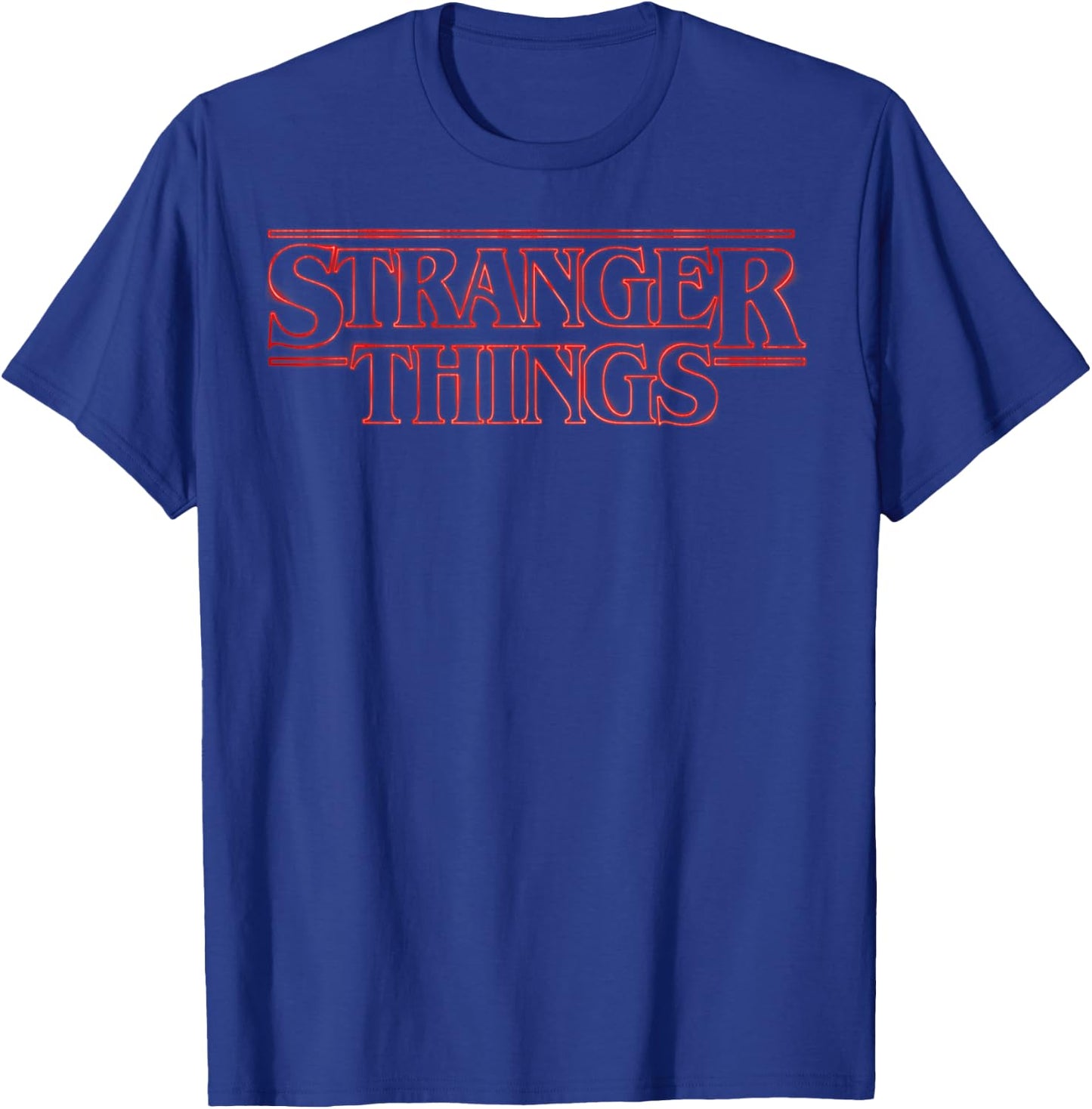 Netflix Stranger Things Neon Logo T-Shirt - T-Shirt | Royal