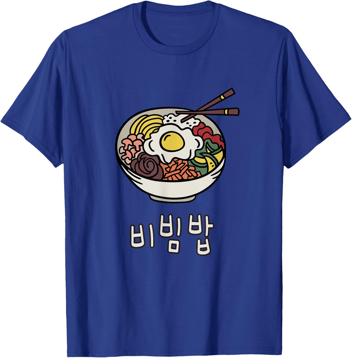 Bibimbap bowl korean food Hangeul characters Hangul T-Shirt - T-Shirt | Royal