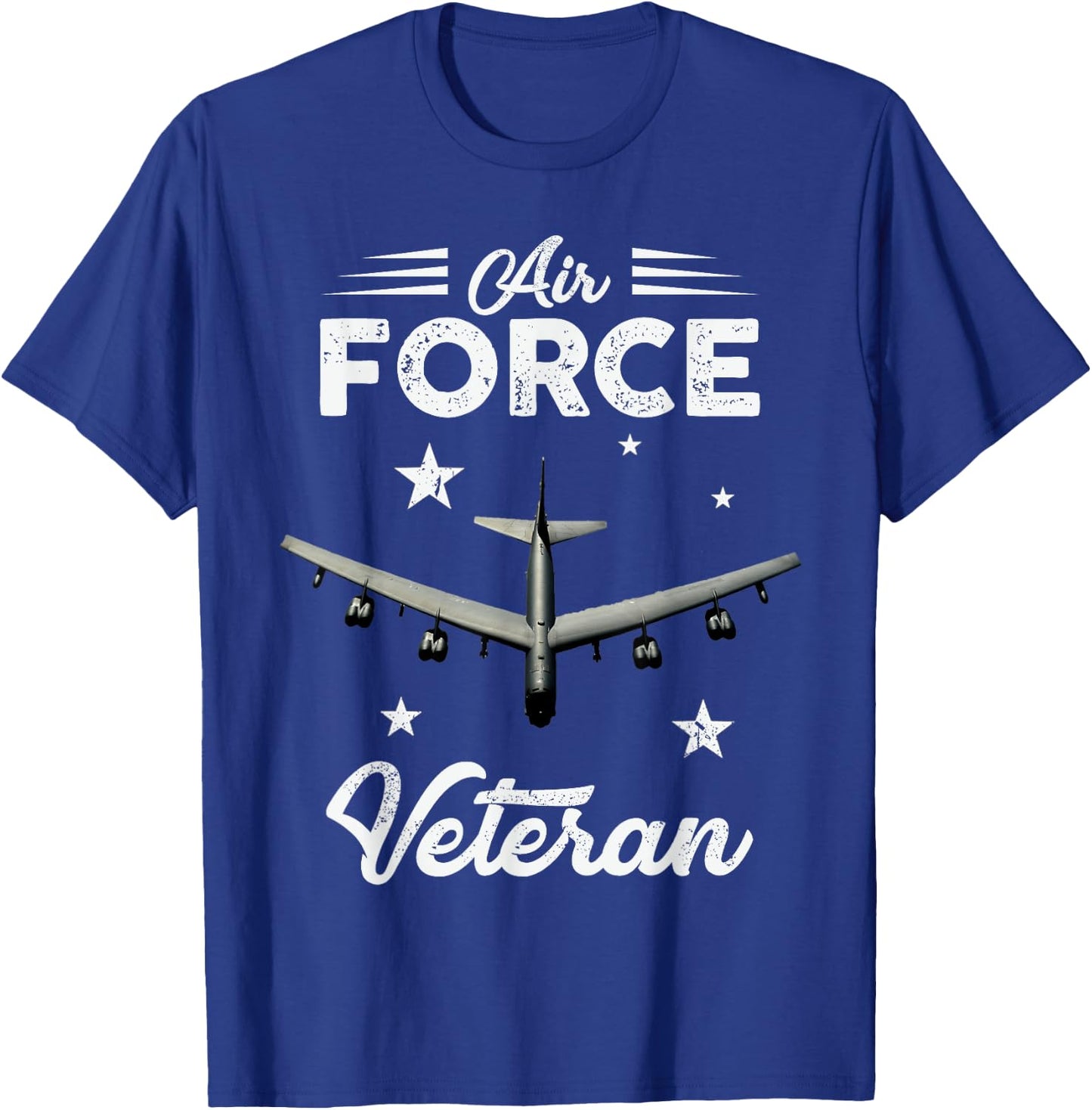 Air Force Veteran B-52 Bomber - Best Gift Veterans T-Shirt - T-Shirt | Royal