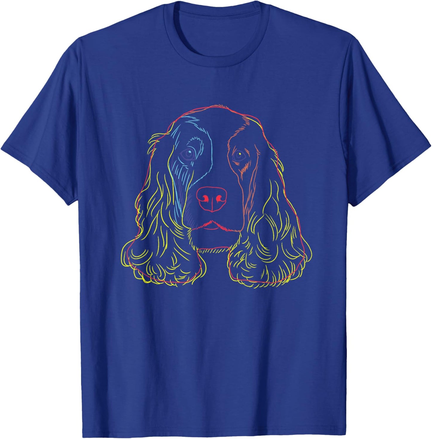 Colourful Dog English Cocker Spaniel Men Women Kids T-Shirt - T-Shirt | Royal