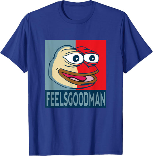 FeelsGoodMan Funny Hope Pepe Emote, Internet Meme Livestream T-Shirt - T-Shirt | Royal
