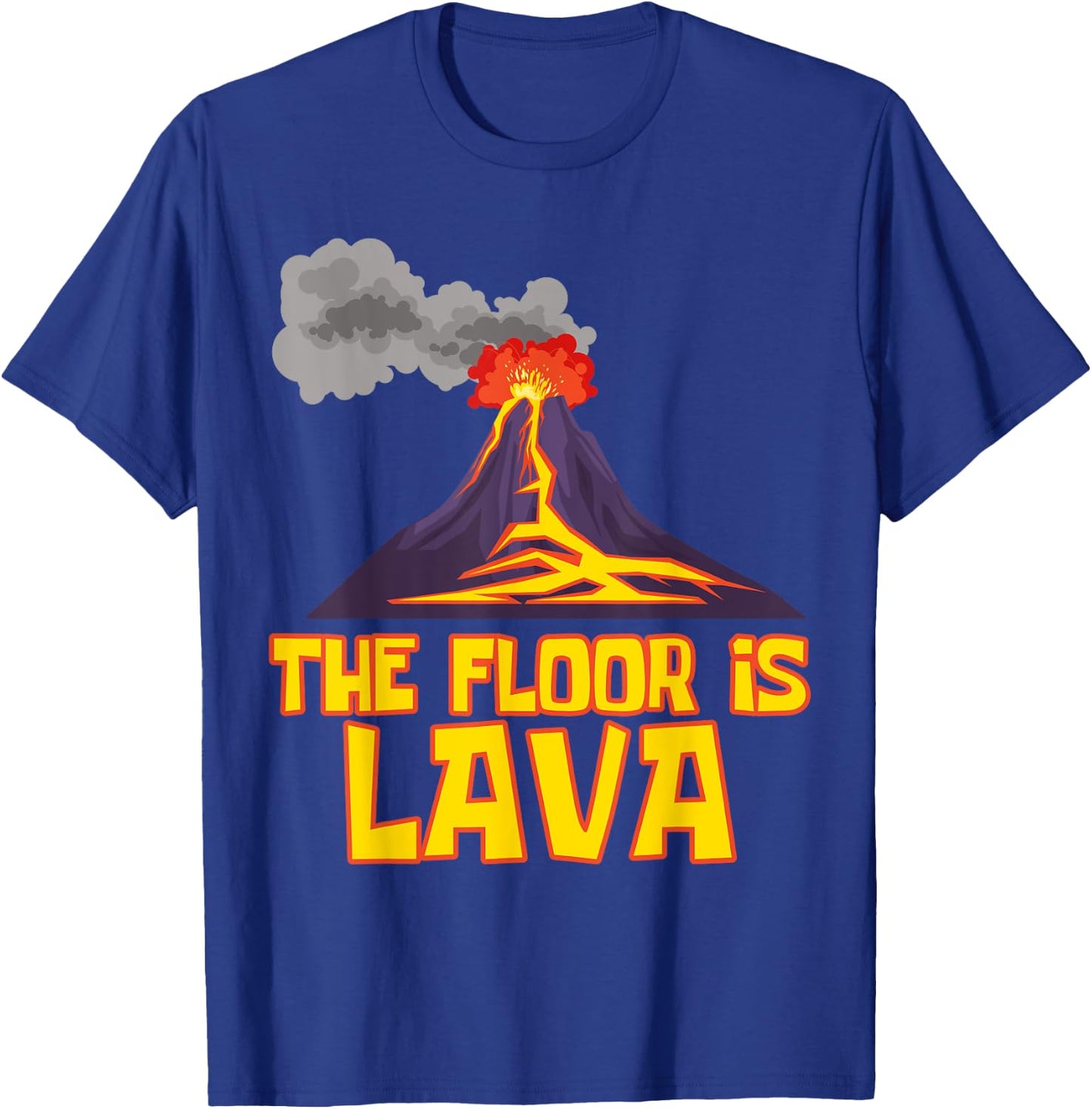 Funny Cute The Floor is Lava Volcano Gift Science Teacher Women T-Shirt - T-Shirt | Royal