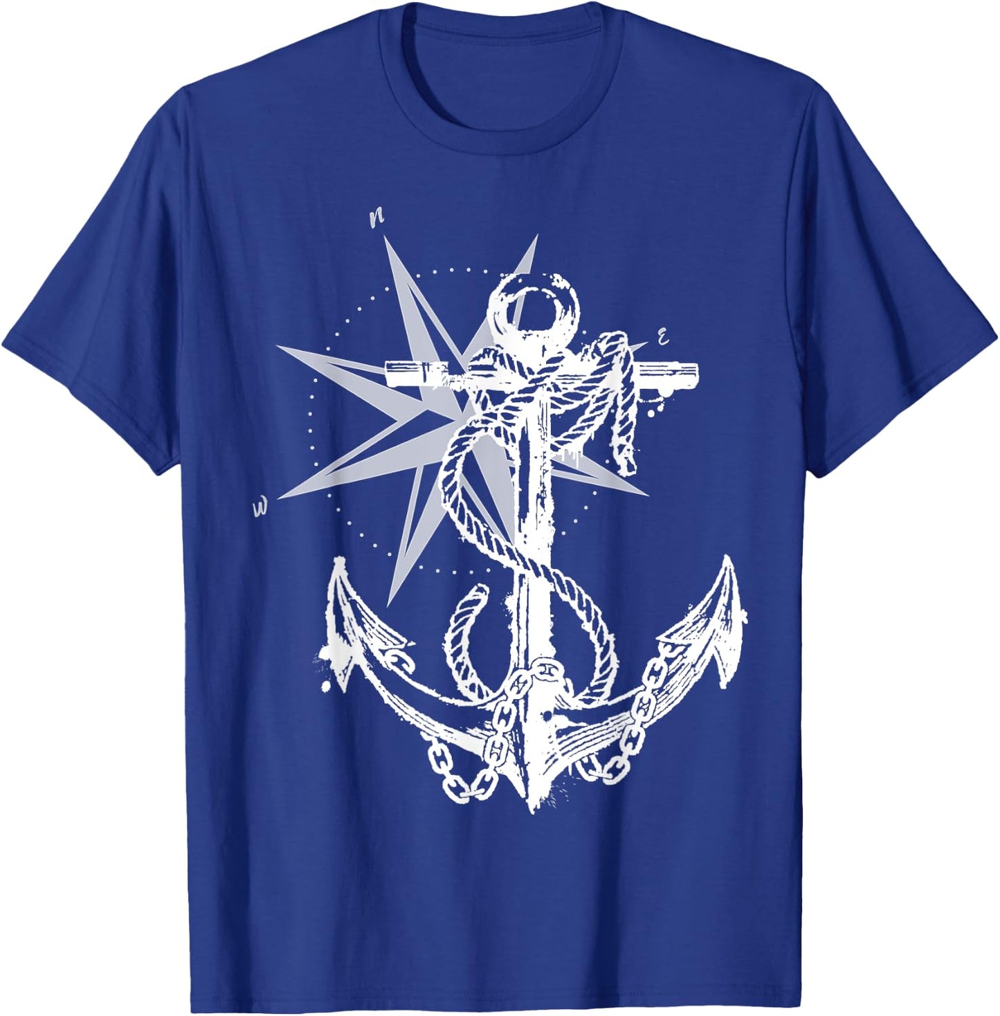 Anker compass design maritime nautical T-Shirt - T-Shirt | Royal