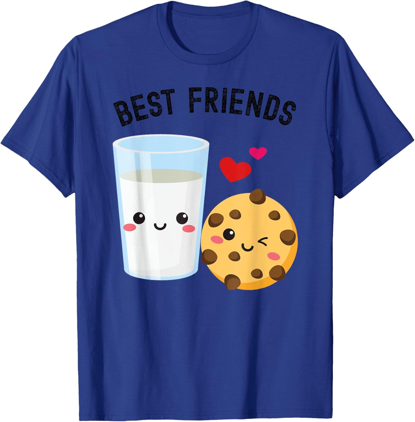 Milk and Cookie Best Friends Cute Kawaii Food & Drink Couple T-Shirt - T-Shirt | Royal