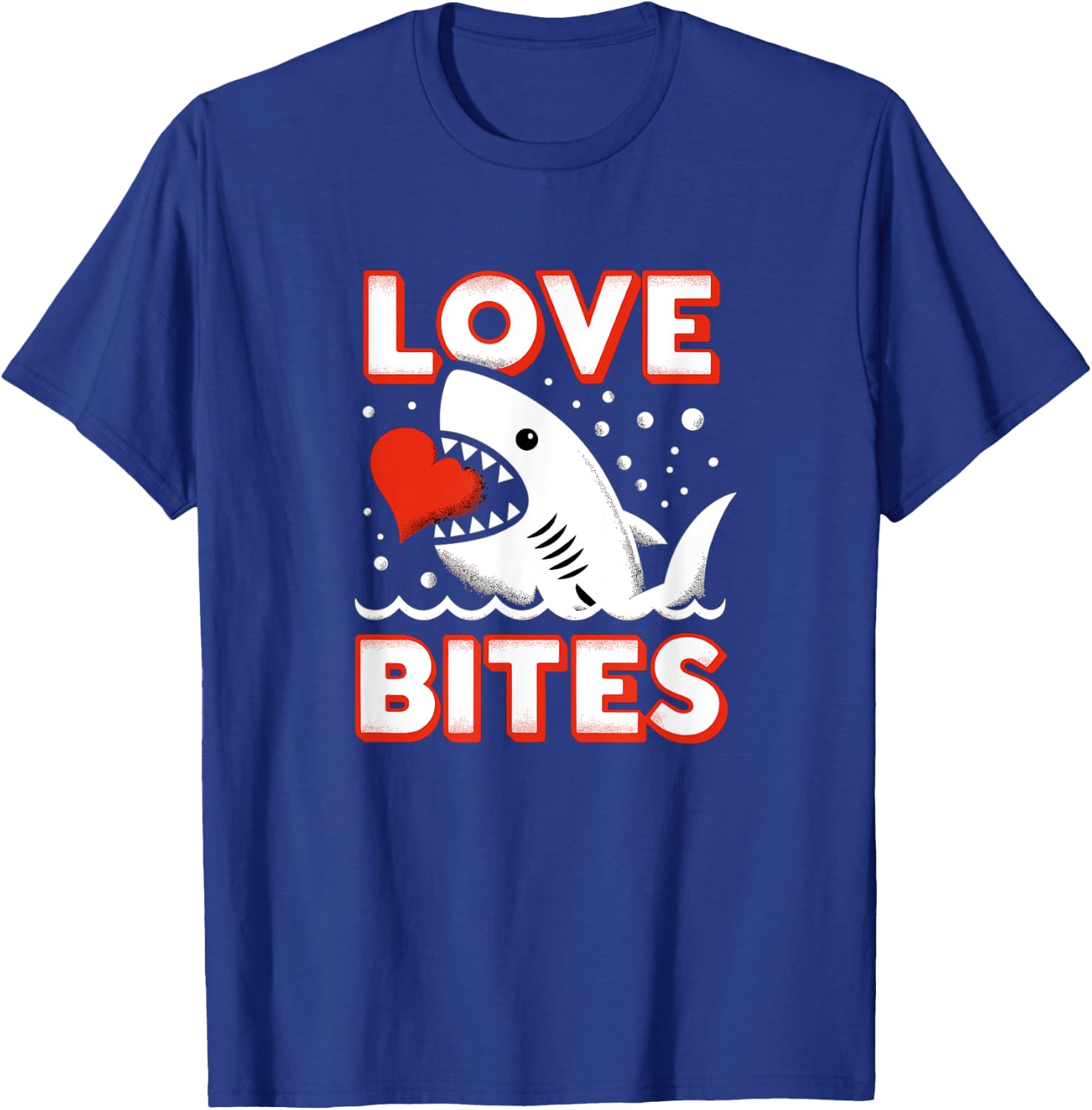 Kids Love Bites Shark Toddler Boy Valentines Day Outfit T-Shirt - T-Shirt | Royal