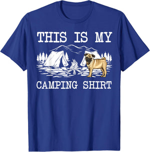 Campfire Pug Dog This Is My Camping T-Shirt - T-Shirt | Royal
