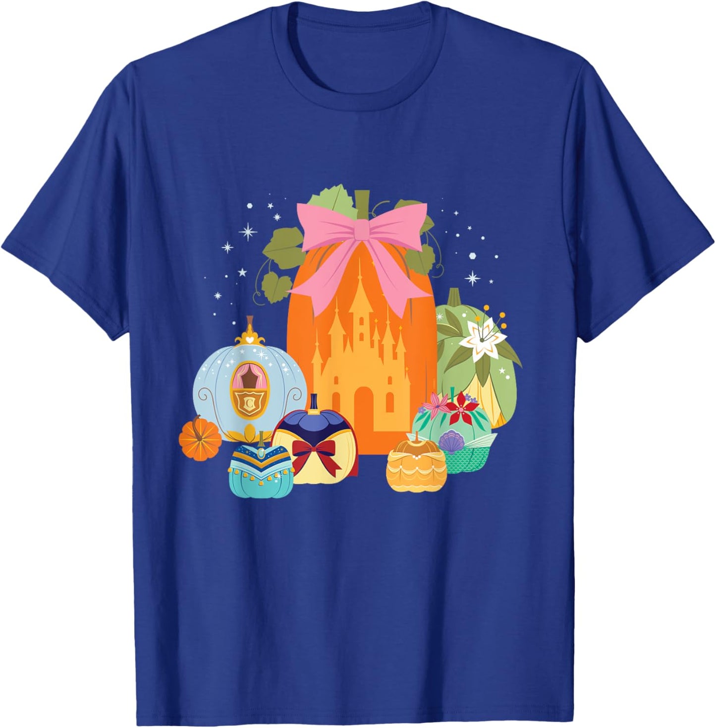 Disney Princess Pumpkins Fall Princesses and Pumpkin Castle T-Shirt - T-Shirt | Royal