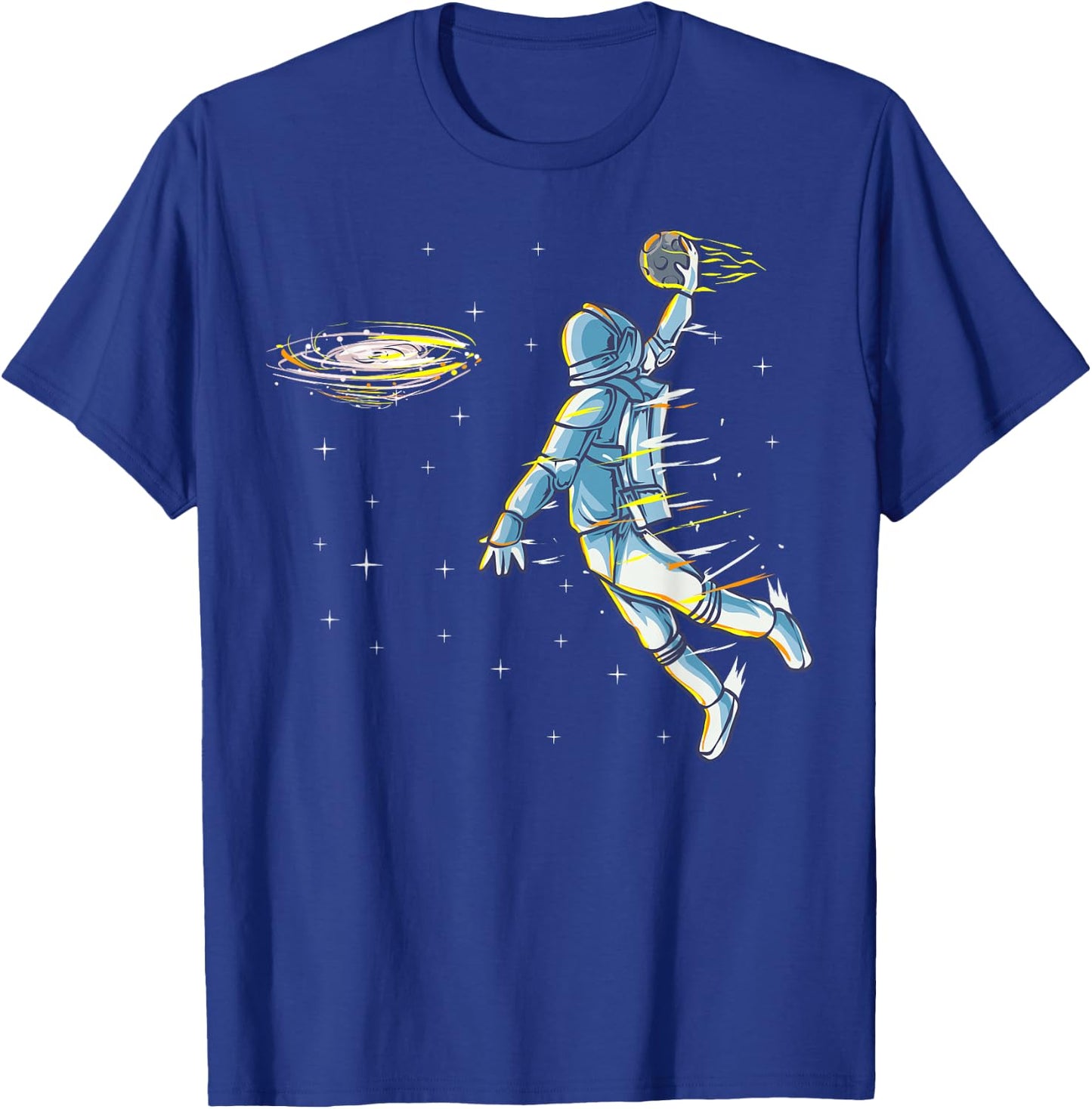 Basketball Space Astronaut Slam Dunk Jam Sports Humor T-Shirt - T-Shirt | Royal