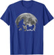 Bigfoot Walking a Dog Funny Siberian Husky Moon Halloween Women Kids T-Shirt - T-Shirt | Royal