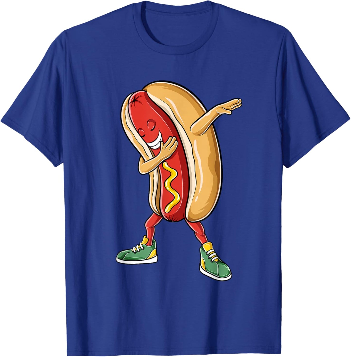 Dabbing Hotdog Cool Dab Dance Hotdog Lover Boys Girls Kids T-Shirt - T-Shirt | Royal