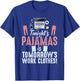 Funny Retro Vintage Work From Home Tonights Pajamas is Work T-Shirt - T-Shirt | Royal