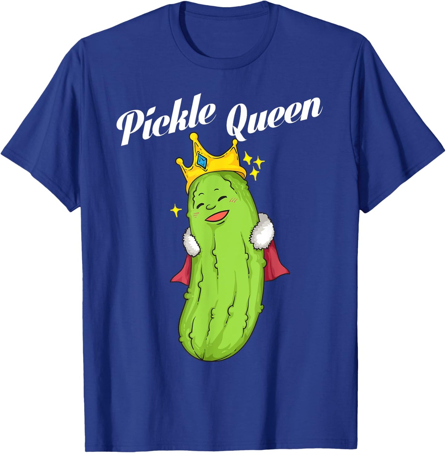 Funny Pickle Queen Gift Cool Vegan Food Eater Fan T-Shirt - T-Shirt | Royal