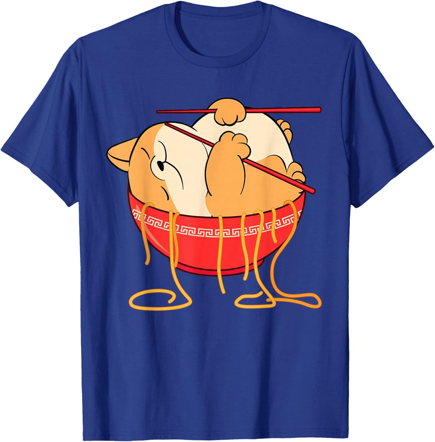 Funny Kawaii Neko Anime Cat Lover Japanese Ramen Noodles T-Shirt - T-Shirt | Royal