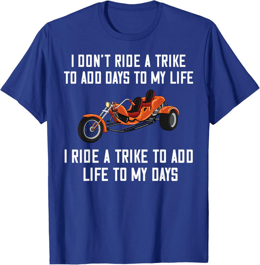 Trike Motorcycle Three Wheeler Bike T-Shirt - T-Shirt | Royal