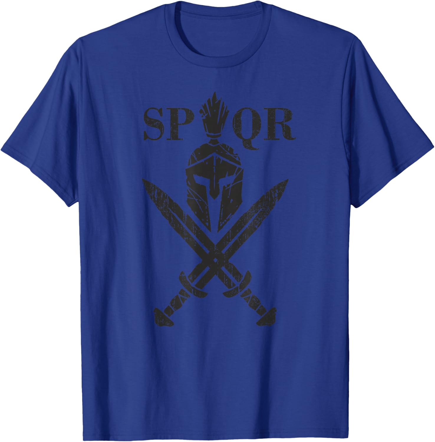 SPQR Roman Legion Soldier Gladiator Warrior Swords Helmet T-Shirt - T-Shirt | Royal