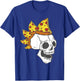 Pizza Mohawk Hair Rocker Skull Halloween Kids Costumes Gifts T-Shirt - T-Shirt | Royal