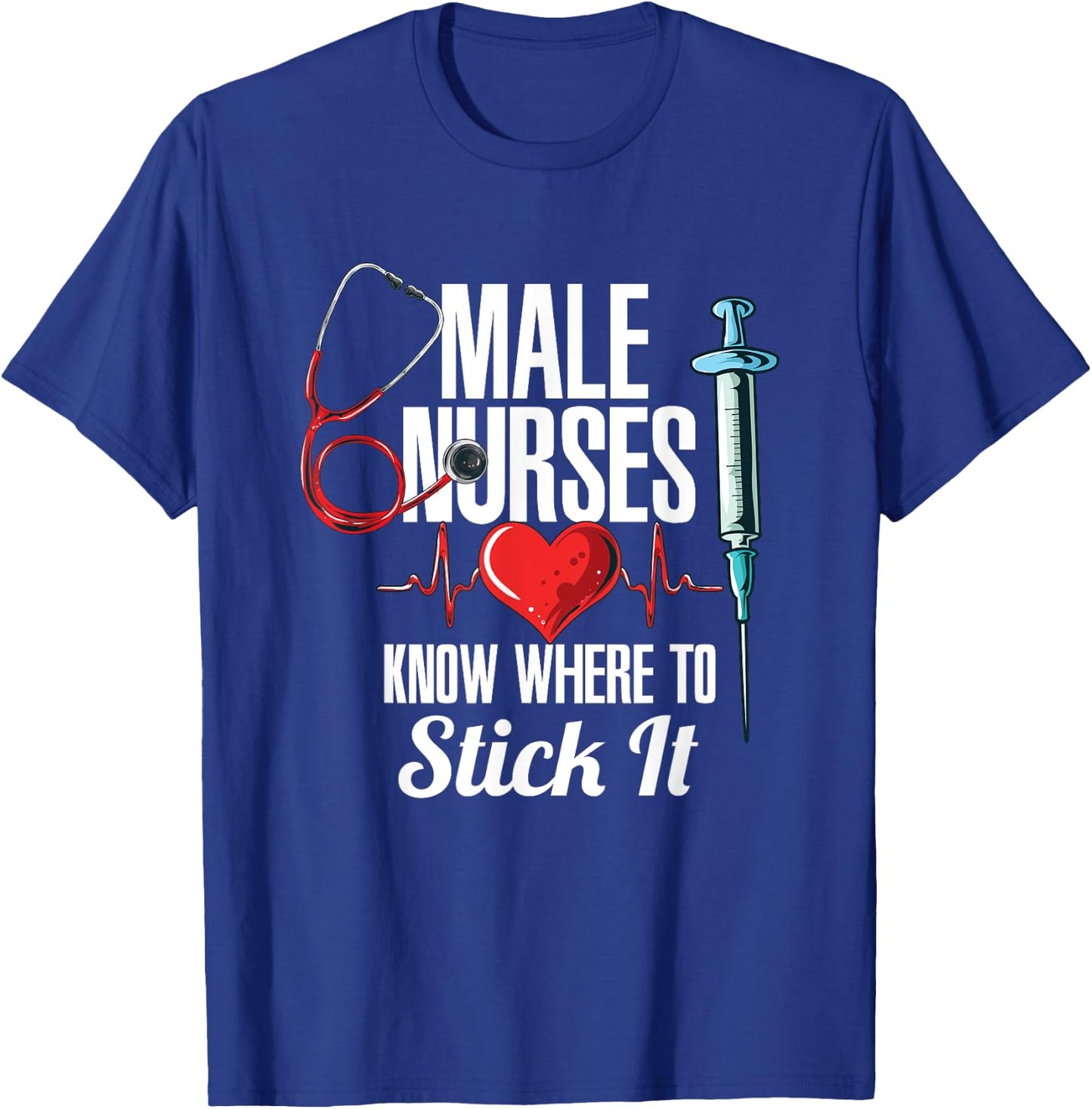 Funny Nursing Hospital Care I Nurse T-Shirt - T-Shirt | Royal