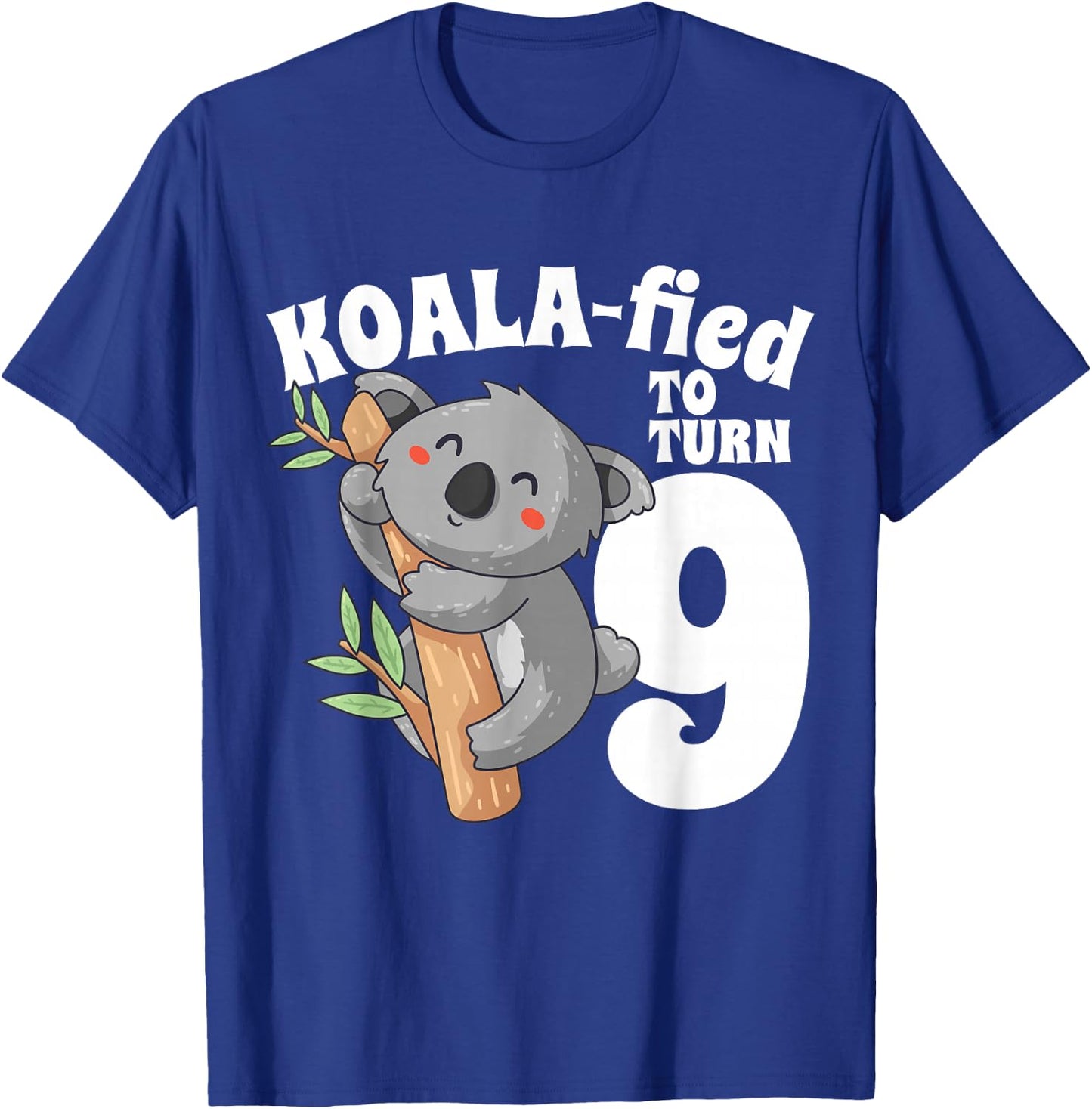 9 Year Old Koala Birthday Koalafied Girl Cute 9th Girls Gift T-Shirt - T-Shirt | Royal
