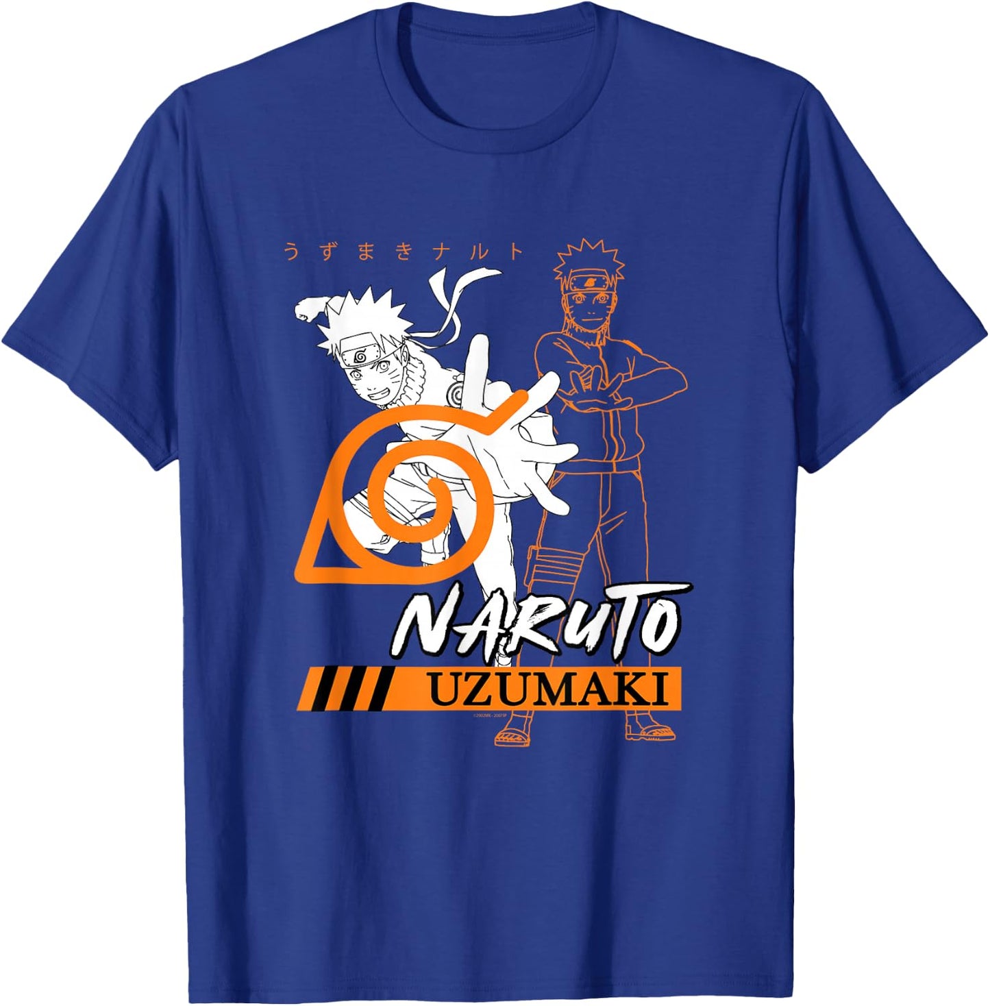 Naruto Shippuden Uzumaki Overlap Hidden Leaf Village Symbol T-Shirt - T-Shirt | Royal