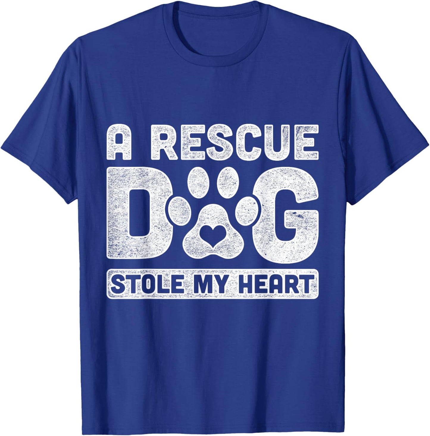 A Rescue Dog Stole My Heart Rescued T-Shirt - T-Shirt | Royal