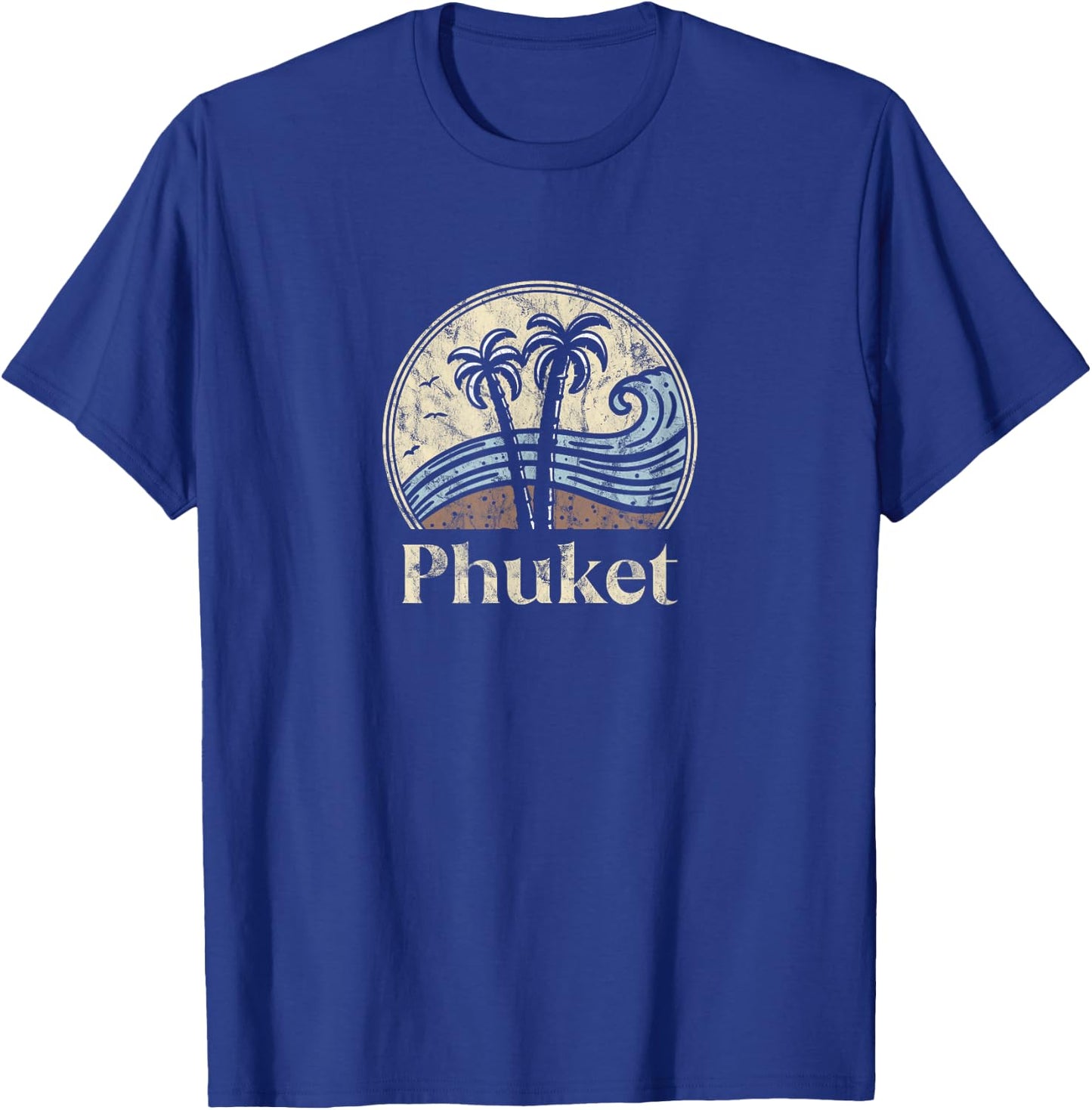 Vintage Phuket Thai Palm Trees Thailand Souvenir Beach T-Shirt - T-Shirt | Royal
