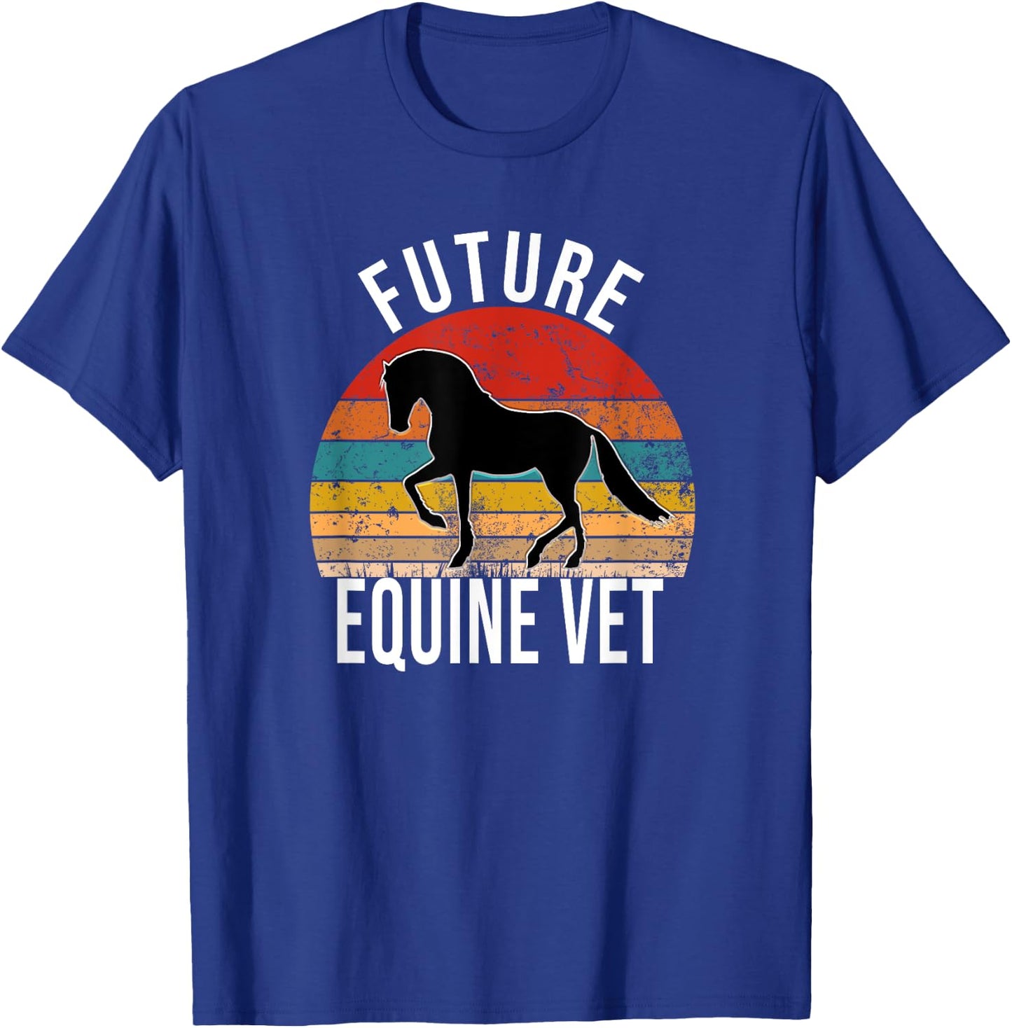 Future Equine Vet Vintage Horse Veterinarian T-Shirt - T-Shirt | Royal