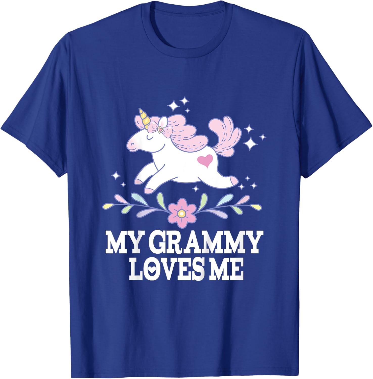 My Grammy Loves Me Granddaughter Unicorn for Girl T-Shirt - T-Shirt | Royal