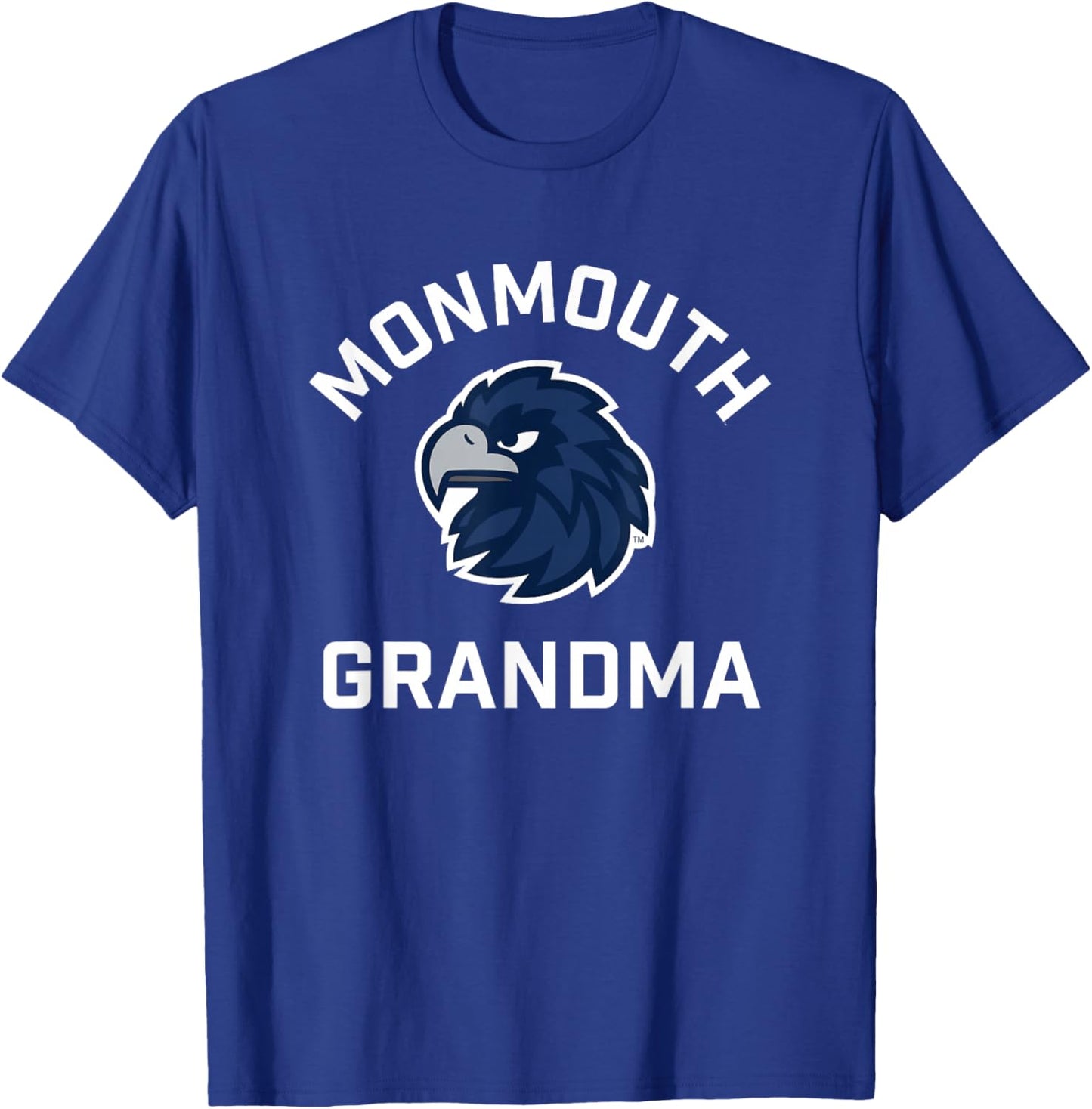 Monmouth University Hawks Arched Grandma T-Shirt - T-Shirt | Royal